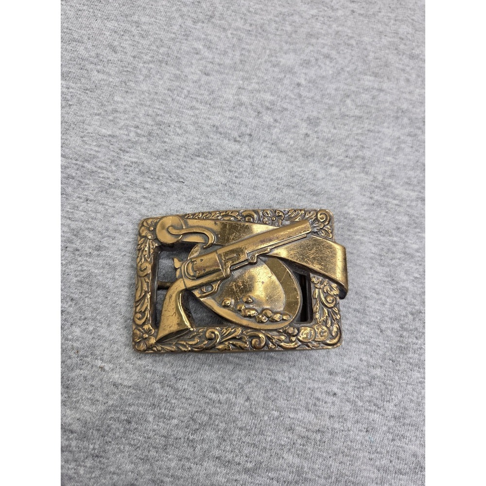Vintage Classic Six Shooter Cowboy Boot Spurs Robbins Co Belt Buckle Western